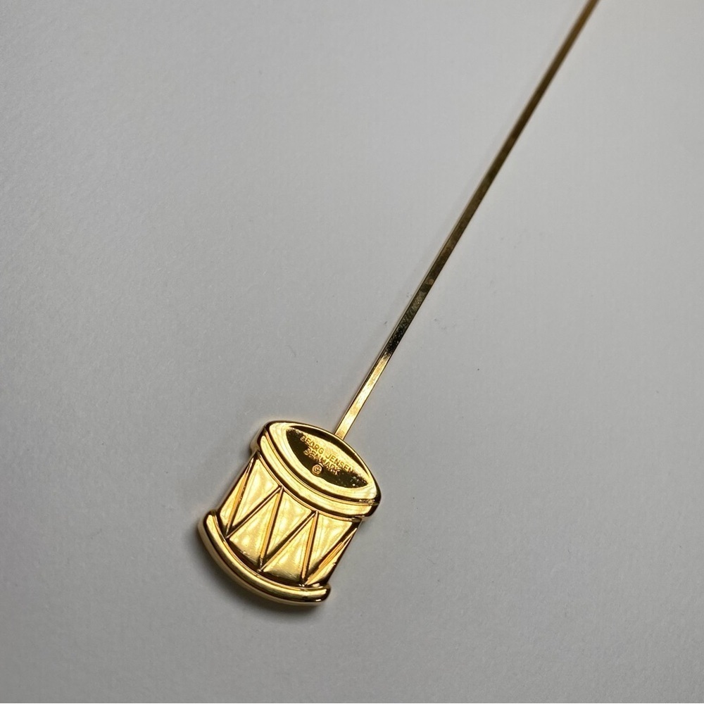 Georg Jensen Gold Plated Candleholder Drum design by Andreas Made in Denmark - Picture 3 of 11